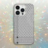 Hattah Keffiyeh Pattern K-Kufiya  Phone Case For iPhone 17,16,13,12,11,15,14,Pro,Max,Plus,SE4,Air,Mini White IMD Matte iPhone17Pro white