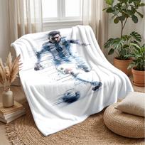 Lionel Messi Theme blanket Soft Flannel Blanket Plush Throw Blanket Cozy Sofa Bed Blanket for Home Decor 75x90cm