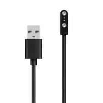 New Universal Wire Cord 2 Pin Smart Watch Charger USB Power Charger Magnetic Charging black