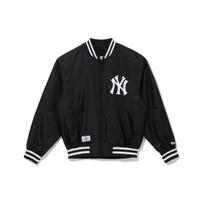 New Era MLB New York Yankees Logo Print Zipper Loose Long Sleeve Jacket Unisex jackets Black 13546435 L black
