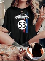 Herbie 53 Beetle Car Graphic Print T-shirt XXXL brown