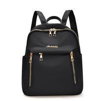 Schoolbag Manufacturer Wholesale Women's Fashion Casual Nylon Bag Light Women's Travel Backpack Trend College Student School Bag Backpack black