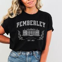 Pemberley Shirt Pride And Prejudice Tshirt Jane Austen Merch Light Academia Book Lover Tee Bookish Literary Drama Tshirt 4XL gray
