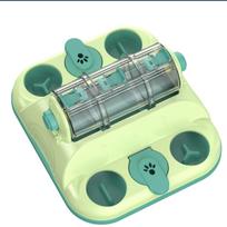 Multi Cat Puzzle Feeder Interactive Slow Food Dispenser Treat Leakage Toy for Dogs Cats Mental Stimulation Boredom Relief beige