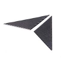 For Porsche Taycan -2022 Soft carbon fiber A pillar Rearview Mirror Side Triangle Spoiler Trim Sticker Car Carbon Fiber black