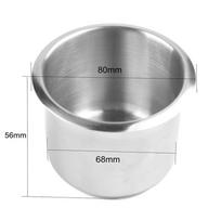 Stainless Steel Cup Drinking Holder Portable Durable Cup Organizer for Marine Boat Car Truck Camper Storage Car 6.8x5.5cm gray