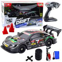 Nuotoliniu valdomas lenktyninis automobilis RC 1:16 „Black Carbon“ su LED apšvietimu, 30 km/h