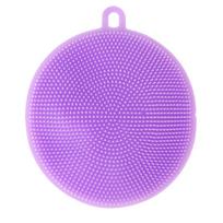 Silikoninis šepetys Indų dubuo Puodo plovimo šepečiai Valymo šepečiai Virimo įrankių valymo kempinės šveitimo pagalvėlės One Size violetinė