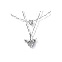 Pandora Protect Love 925 Silver Synthetic Cubic Zirconia Necklace Women's Silver TZ0073 sidabras