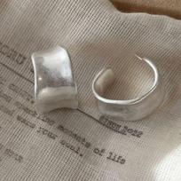 925 Silve Geometry Hoop Earring for Women Frosting Classic Minimalist Versatile Wide Jewelry Gift Dropship white