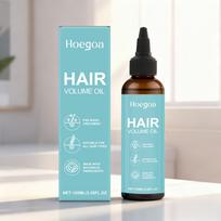 Hoegoa Rosemary Hair Volume Oil Botanical Formula Pre Wash Volumizes Controls Oil Strengthens Roots 100ML blue