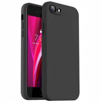 For iPhone SE2022/SE2020/8/8+/7/7+/6/6+/6s/6s+ Case,Liquid Silicone with [Soft Anti-Scratch Microfiber Lining] Case - Black iPhone 7 juoda