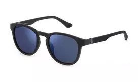 POLICE SPLF60-53U28P vyriški stačiakampiai poliarizuoti akiniai nuo saulės, Havana rėmelis, žalios lęšos, 53 mm