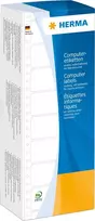 HERMA 8210 kompiuterinės etiketės - fan-fold, perforuotos, nuolatinio klijavimo, matinio balto popieriaus, 88,9 x 23 mm, 6000 etikečių