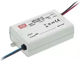 MEAN WELL APV-25-24 pastovios įtampos LED maitinimo šaltinis 24V 25W IP42 baltas