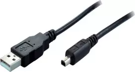 SHIVERPEAKS USB 2.0 Mini laidas, USB-A male į Mini USB-B male, 1,0 m, juodas 11004995