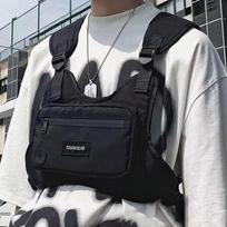 Neperšlampama lauko funkcinė liemenė, taktiniai įrankiai krūtinės krepšys Hip-hop'as, gražus liemenė viršutiniai drabužiai, nešiojamas krūtinės krepšys gray