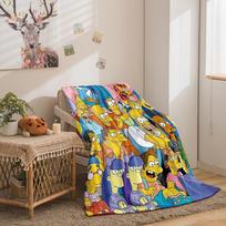 Animacinių filmų Simpsonų serija Dvipusė flanelinė 3D skaitmeninės spaudos pledas Pledas 70 * 100Cm 250g