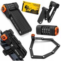 Sulankstoma dviračio spyna su kodine kombinacija, Evi series PRO BIKE FOLD LOCK 830/5V, 83 cm, 5 mm
