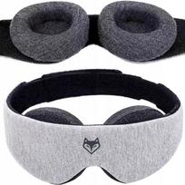 Miego kaukė EVI 3D PREMIUM ZACIEMNIAJĄCA ergonomiczna, pilka, medvilninė