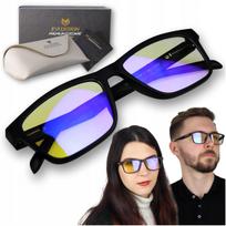 Kompiuteriniai stačiakampiai akiniai EVI su mėlynosios šviesos filtru, 138 mm