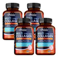 Pslalae - Multi-Collagen Peptide Capsules - Health for Skin, Hair, Nails, and Joints 120*4
