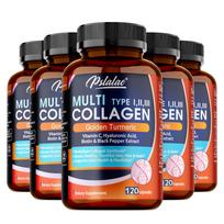 Pslalae - Multi-Collagen Peptide Capsules - Health for Skin, Hair, Nails, and Joints 120*5