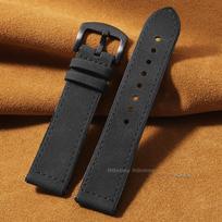 Quick Release Leather Watch Band Bracelet 20mm 22mm Replacement Wrist Straps Watchbands for Galaxy Wrist Band Women Men Belt 22mm žalia