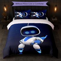 Astro Bot Print 3Pcs Duvet Cover Set 1 Duvet Cover and 2 Pillowcases Soft Bed Linen For Household Bedroom 135cm*200cm