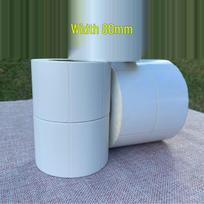 80mm Three-Proof Thermal Label Paper: Horizontal/Vertical, Blank Barcode, Thermal Printing Random blue/white background white