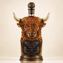 Kūrybingas Škotijos karvės viskio grafinas Jaučio galvos formos stiklinis vyno butelis Borosilikatinis alkoholio grafinas Baro reikmenys Dekoras Dovana Bull head brown