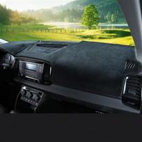 Flannel Car Dashboard Cover Mat For Skoda Karoq 2017~2022   Anti-Slip  Pad Sunshade Dashmat Carpet Anti-Uv Dash Auto Right Hand Drive RHD gray