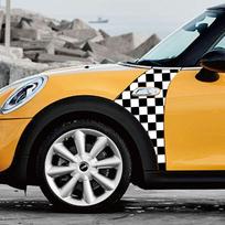 2 vnt. Union Jack stiliaus automobilio sparno plokštelės lipdukas apdaila Mini Cooper F55 F56 automobilių tiuningas Gray Union Jack white