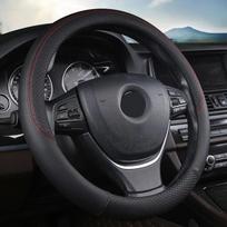 Factory 38CM Steering-wheel Cover Microfiber Leather Steering Wheel Covers Non-slip Skin Feel Car-cover Car-styling Accessories ruda