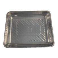 Stainless Steel Dumpling Plate with Lid, Rice Plate, Rectangular Tray, Barbecue Plate, Vegetable Plate with lid gray