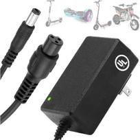 42V Compact Electric Scooter & Hoverboard Charger, UL Certified Safe, Powerful & Small With 2 Common Connecotors For Hover-1 Gotrax Jetson Etc. gray