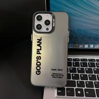 Lucky start Black English God's Perspective IMD Laser Phone Case For iPhone 11 12 13 14 15 16 17 XS XR X 12 13 Plus Pro Max SE series For iPhone 17  juoda