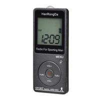 HRD-602 Digital Radio Mini Easy to Operate LCD Display FM/AM Portable Pocket Radio for Hiking pilka