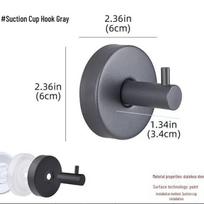 Stainless Steel Suction Cup Clothes Hook - Strong Adhesive for Coats, Hats, and Bathrobes in Bathroom