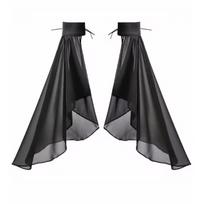 Chiffon Women Long Detachable Bell Sleeves,Simple Decorative Tulle Sheer Arm Warmers For Wedding Or Daily Wear Accessories juoda
