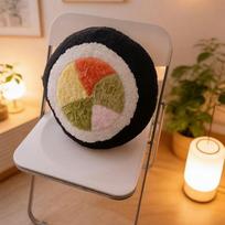 Creative Sushi Roll Throw Pillow Plush Toys Stuffed Soft Tasty Seaweed Sushi Toys Cozy Sofa Office Nap Pillow Kawaii Room Decor black