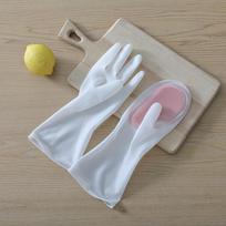 Silicone Rubber Dishwashing Gloves with Built-in Scrubber and Heat Resistance 1PC pilka