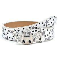 Designer Cute Angel Adjustable Waist Belt Candy Dopamine Style Metal Heart Star Pattern Punk Rock Belt for Streetwear A1 black