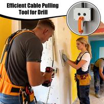 Wire Puller Heavy-Duty Handheld 8mm Wire Tugger Time-Saving Wiring Tool for Electrician Telecom Cable Laying Work oranžinė