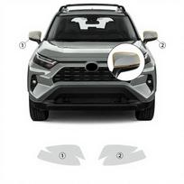 For Toyota RAV4 Hybrid XA50 -2024 Car Headlight Rearview Protective Film TPU Pre-cut Anti-scratch Repair Transparent Sticker headlight film black