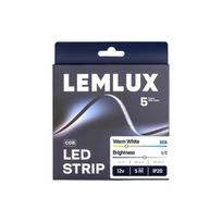 LED juosta, 5m ritė, 12Vdc, 13W/m, COB 528LED/m, 1000lm, šiltai balta 3000K, IP20, FREE CUT