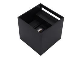 Sieninis lauko šviestuvas CUBE 2x3W 4000K, reguliuojamo švietimo kampo, juodas spalvos