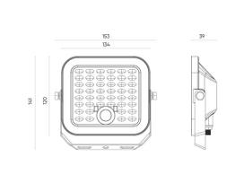 Lauko šviestuvas su saulės baterija ir judesio jutikliu LUNIR, 1400lm, 4000mAh, 4000K, 100°