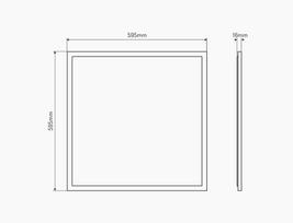 LED šviesos panelė 30W, 60x60cm, 3600lm, 4000K, paviršinio montavimo SLIM, 2in1, LED LINE
