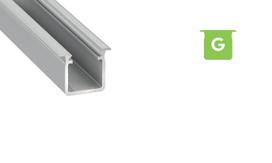 Profilis aliuminis anoduotas LED juostoms įleidžiamas, gilus, G, 2.02m LUMINES